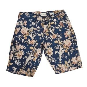 Denim & Supply Ralph Lauren Mens Floral Chino Shorts Navy Blue Cotton Size 30